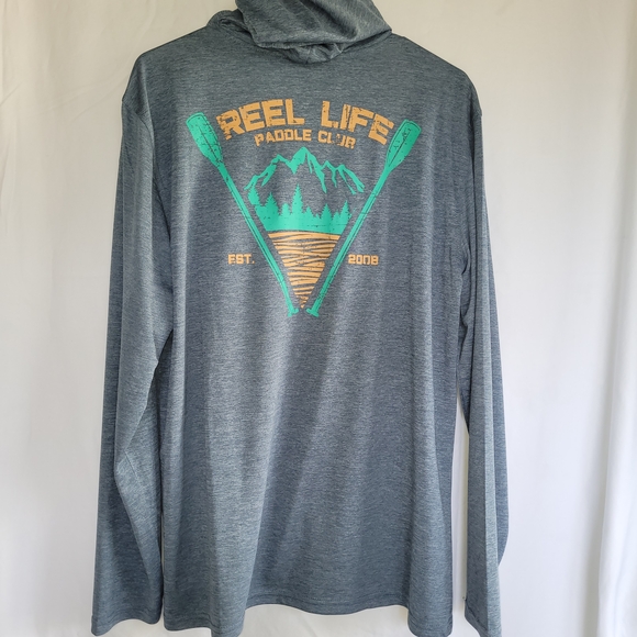 Reel Life Men's Blue Long Sleeve Tee - Picture 2 of 8